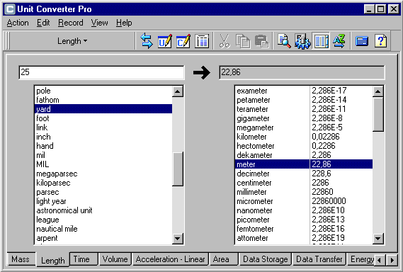 Screenshot of Unit Converter Pro 2.1